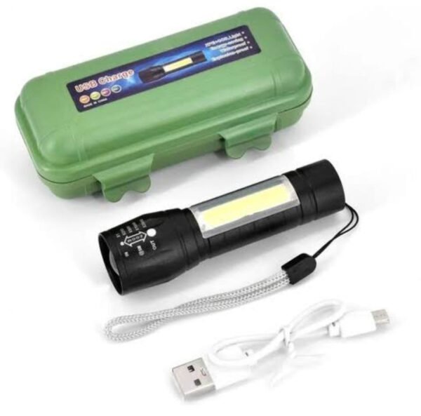 LAMPARA TACTICA RECARGABLE CON ZOOM - Imagen 5