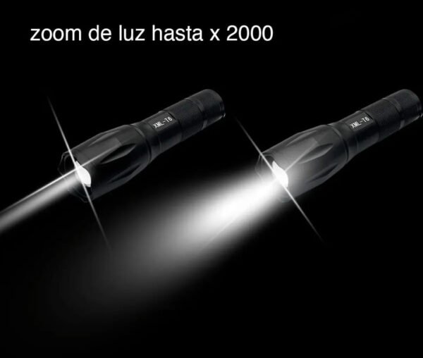 LAMPARA TACTICA RECARGABLE CON ZOOM - Imagen 3
